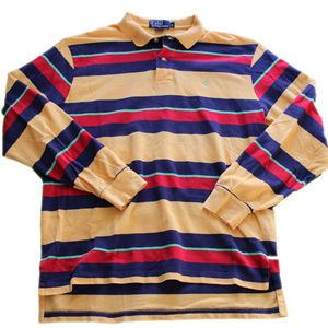 Vintage Polo Long Sleeve Shirt Multicolor Stripes